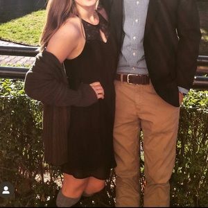 Chiffon LBD dress with lace